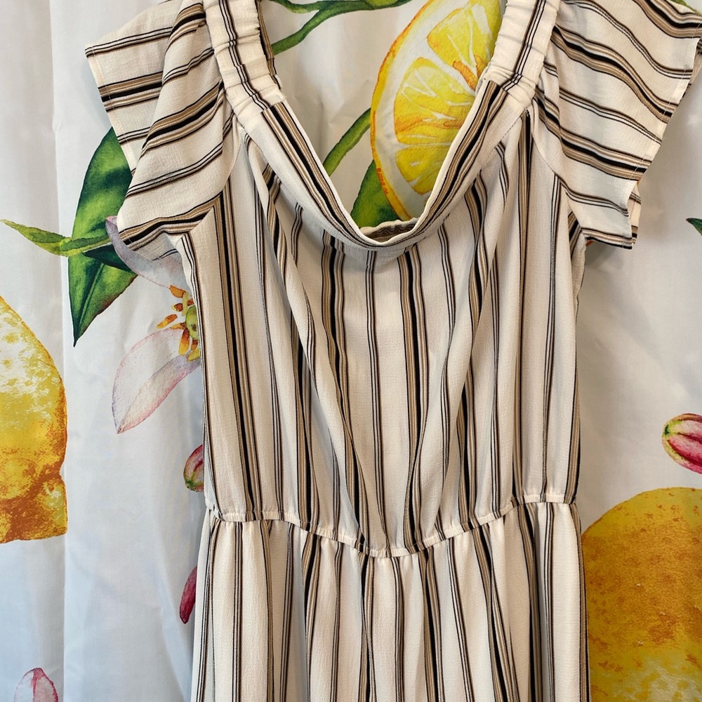 Beautiful LoveCuture Brand new pants Jumpsuit sz large off the shoulder type - Picture 7 of 9